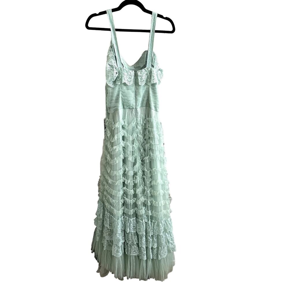LoveShackFancy Sharelle Tulle Maxi Dress Gown Mint Green - Picture 4 of 9